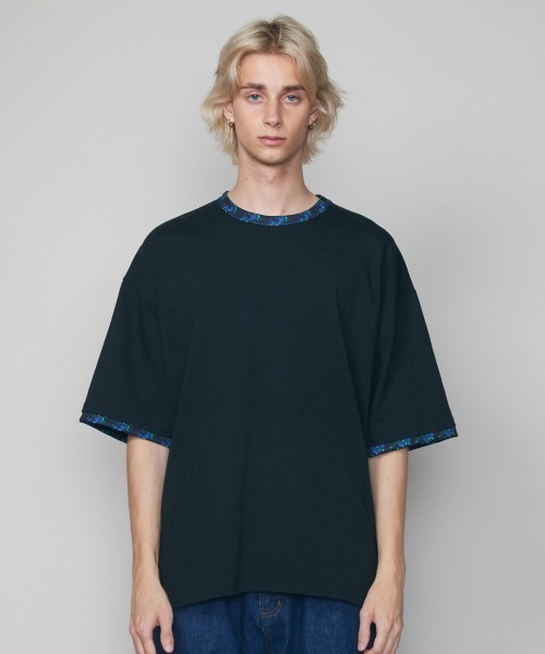 rehacer(レアセル)の「rehacer : Botanical Joint Sleeve CS / ボタニカルジョイントスリーブカットソー(Tシャツ/カットソー・メンズ・ホワイト/ブラック・SMALL/MEDIUM/LARGE/X-LARGE)」の7枚目の写真