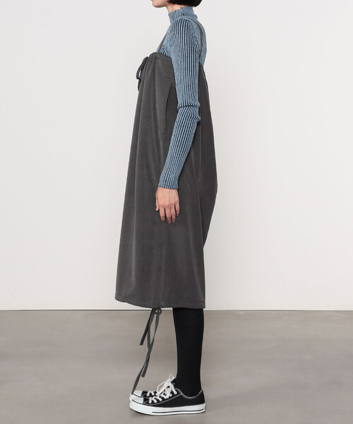 CELLAR DOOR（セラドール）の「Cellar Door | 2WAY サロペットスカート WOMEN（スカート・レディース・ブラック/グレー・ONE）」の18枚目の写真