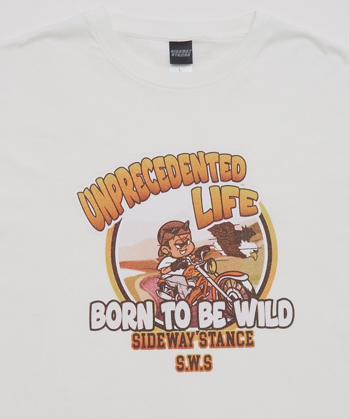 SIDEWAY STANCE(サイドウェイスタンス)の「【SIDEWAY STANCE】ヴィンテージ加工 長袖 ロックTシャツ(Tシャツ/カットソー・メンズ・ブラック系1/ブラック系/ホワイト/ブラック/ホワイト系1/ホワイト系・MEDIUM/X-LARGE/LARGE)」の13枚目の写真
