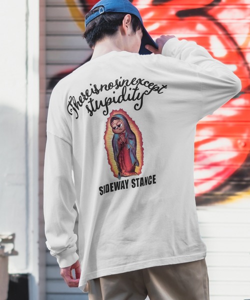 SIDEWAY STANCE(サイドウェイスタンス)の「【SIDEWAY STANCE】ヴィンテージ加工 長袖 ロックTシャツ(Tシャツ/カットソー・メンズ・ブラック系1/ブラック系/ホワイト/ブラック/ホワイト系1/ホワイト系・MEDIUM/X-LARGE/LARGE)」の21枚目の写真
