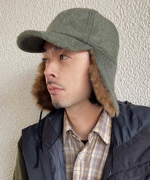 polcadot（ポルカドット）の「EARCOVER WOOL CAP／イヤーカバー ウールキャップ（キャップ・メンズ・ブラック/グレー/ベージュ/カーキ・FREE）」の15枚目の写真