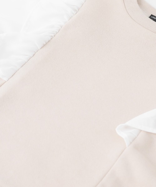 URBAN CHERRY（アーバンチェリー）の「【吸水性・保温性バツグン】ドッキングデザインフリル裏毛トップス（スウェット・キッズ・ベージュ/ブラウン/ブラック・130cm/110cm/150cm/140cm/120cm）」の21枚目の写真