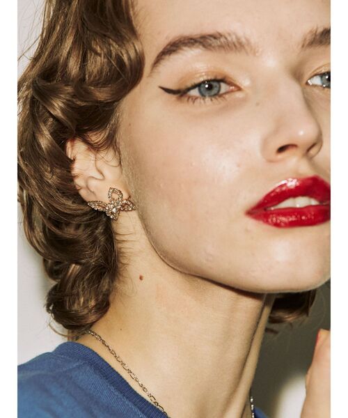 jouetie（ジュエティ）の「バタフライビジューピアス（ピアス（両耳用）・レディース・ゴールド/シルバー・FREE）」の5枚目の写真