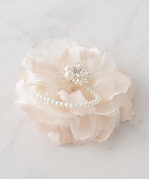 SHOO・LA・RUE（シューラルー）の「◆【セレモニー】アクセントフェイクパールコサージュ（ブローチ/コサージュ・レディース・ライトグレー/ベビーピンク/オフホワイト/ライトベージュ/ブルー系その他/ベージュ系その他3/ライトグレー系/ピンク系その他・00）」の8枚目の写真