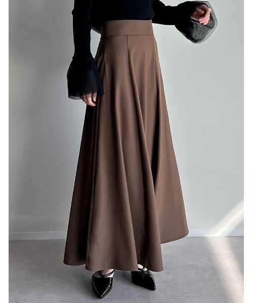 Re:EDIT（リエディ）の「[低身長サイズ有]ハイウエストボリュームフレアスカート（スカート・レディース・ブルー/アイボリー/グレー/ブラック/モカ・AM/MEDIUM/AL/AS/LARGE/SMALL）」の14枚目の写真