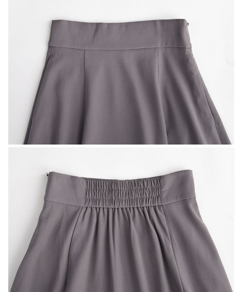 Re:EDIT（リエディ）の「[低身長サイズ有]ハイウエストボリュームフレアスカート（スカート・レディース・ブルー/アイボリー/グレー/ブラック/モカ・AM/MEDIUM/AL/AS/LARGE/SMALL）」の7枚目の写真