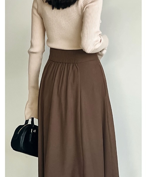 セール】[低身長サイズ有]ハイウエストボリュームフレアスカート