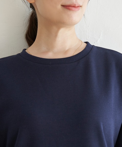 ikka(イッカ)の「サイドリボン裾レイヤードプルオーバー(Tシャツ/カットソー・レディース・イエロー/ネイビー/ベージュ/ライトグレー/ブラック・M/L/S)」の19枚目の写真