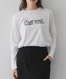 YECCA VECCA | ラウンドヘム長袖ロゴTee(Tシャツ/カットソー)