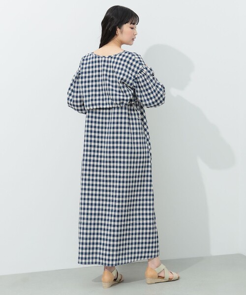 BEAMS HEART(ビームスハート)の「【2点セット】BEAMS HEART / チェック レイヤード ワンピース(ワンピース・レディース・ブラウン/オレンジ/ネイビー・FREE)」の15枚目の写真