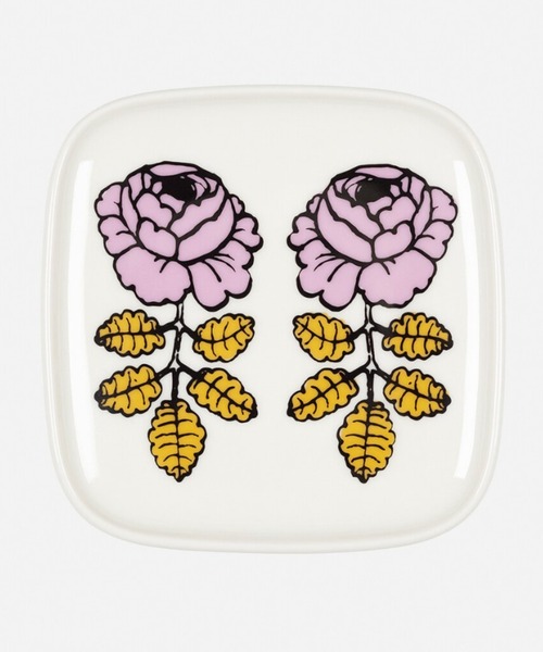 【WEB限定商品】Vihkiruusu / plate 10 x 10 cm（食器）｜marimekko（マリメッコ）のファッション通販