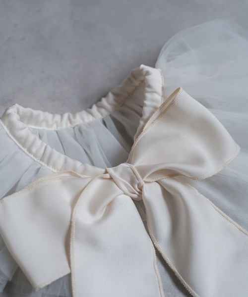 riziere（リジェール）の「チュール付け襟（付け襟・キッズ・オフホワイト/ブラック・FREE）」の4枚目の写真