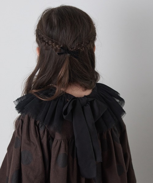 riziere（リジェール）の「チュール付け襟（付け襟・キッズ・オフホワイト/ブラック・FREE）」の10枚目の写真