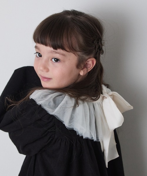 riziere（リジェール）の「チュール付け襟（付け襟・キッズ・オフホワイト/ブラック・FREE）」の12枚目の写真