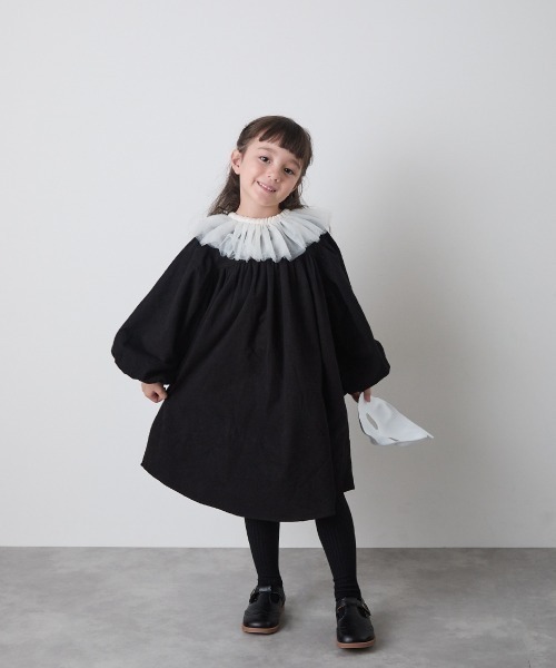 riziere（リジェール）の「チュール付け襟（付け襟・キッズ・オフホワイト/ブラック・FREE）」の13枚目の写真
