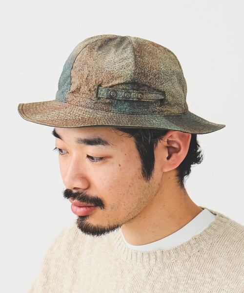 BEAMS PLUS(ビームスプラス)の「BEAMS PLUS / ナイロン カモフラージュ プリント リバーシブル サンハット(ハット・メンズ・ベージュ/オリーブ・ONE SIZE)」の3枚目の写真