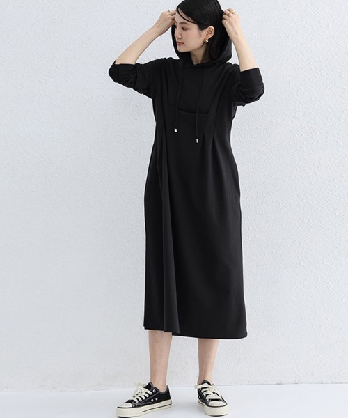 Miniministore(ミニミニストア)の「ワンピース ウエストタックパーカーワンピ(ワンピース・レディース・ライトベージュ/グレー/ダークベージュ/ブラック/ネイビー・M)」の19枚目の写真