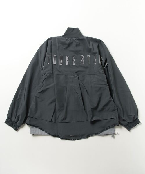 adidas(アディダス)の「adidas/アディダス ウーブンジャケット 薄手 ジップアップ JSY16(ナイロンジャケット・レディース・グレー系その他/ダークグレー/ベージュ・M/L/XL)」の6枚目の写真