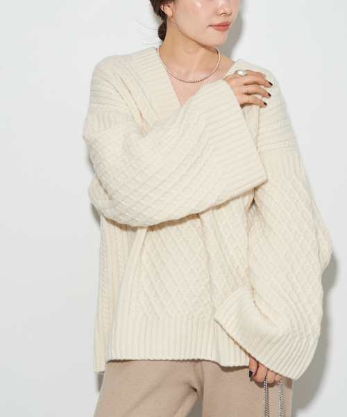 Plage - 【2023AW】Plage アランV プルオーバー ニット Plage - 【2023AW】Plage アランV プルオーバー ニットの通販 by