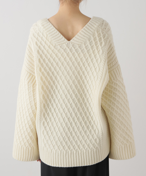 セール】《追加》アランV プルオーバー（ニット/セーター）｜Plage