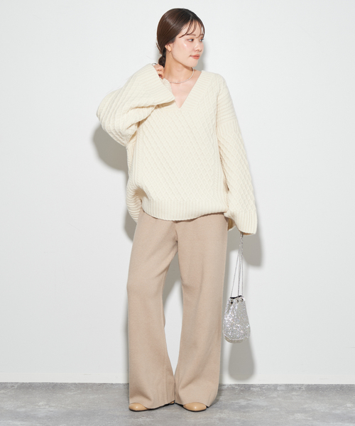 専用　Plage プラージュ アランVネック プルオーバー ニット ケーブル セール】《追加》アランV プルオーバー（ニット/セーター）｜Plage