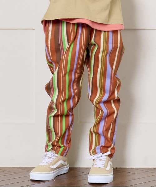 BIG FIELD（ビッグフィールド）の「シェフパンツ（80～150cm）（その他パンツ・キッズ・ブルー/チェック/ブルー系その他/ブラウン系その他/ベージュ系その他/ミント/オレンジ/パープル/ブラウン/ライトブルー/オフホワイト/ブラック・90/100/110/120/80/130/95/140/150）」の5枚目の写真