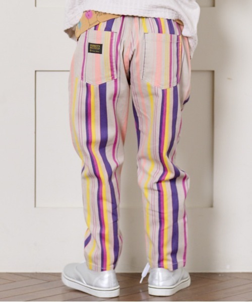 BIG FIELD（ビッグフィールド）の「シェフパンツ（80～150cm）（その他パンツ・キッズ・ブルー/チェック/ブルー系その他/ブラウン系その他/ベージュ系その他/ミント/オレンジ/パープル/ブラウン/ライトブルー/オフホワイト/ブラック・90/100/110/120/80/130/95/140/150）」の6枚目の写真