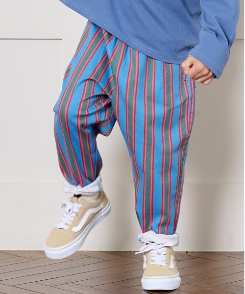 BIG FIELD（ビッグフィールド）の「シェフパンツ（80～150cm）（その他パンツ・キッズ・ブルー/チェック/ブルー系その他/ブラウン系その他/ベージュ系その他/ミント/オレンジ/パープル/ブラウン/ライトブルー/オフホワイト/ブラック・90/100/110/120/80/130/95/140/150）」の10枚目の写真