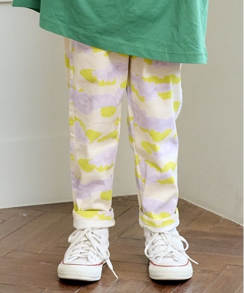 BIG FIELD（ビッグフィールド）の「シェフパンツ（80～150cm）（その他パンツ・キッズ・ブルー/チェック/ブルー系その他/ブラウン系その他/ベージュ系その他/ミント/オレンジ/パープル/ブラウン/ライトブルー/オフホワイト/ブラック・90/100/110/120/80/130/95/140/150）」の2枚目の写真