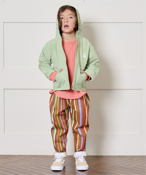 BIG FIELD（ビッグフィールド）の「シェフパンツ（80～150cm）（その他パンツ・キッズ・ブルー/チェック/ブルー系その他/ブラウン系その他/ベージュ系その他/ミント/オレンジ/パープル/ブラウン/ライトブルー/オフホワイト/ブラック・90/100/110/120/80/130/95/140/150）」の15枚目の写真