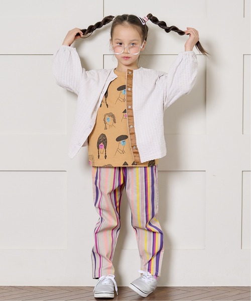 BIG FIELD（ビッグフィールド）の「シェフパンツ（80～150cm）（その他パンツ・キッズ・ブルー/チェック/ブルー系その他/ブラウン系その他/ベージュ系その他/ミント/オレンジ/パープル/ブラウン/ライトブルー/オフホワイト/ブラック・90/100/110/120/80/130/95/140/150）」の16枚目の写真