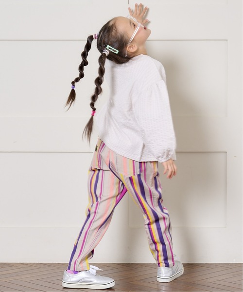 BIG FIELD（ビッグフィールド）の「シェフパンツ（80～150cm）（その他パンツ・キッズ・ブルー/チェック/ブルー系その他/ブラウン系その他/ベージュ系その他/ミント/オレンジ/パープル/ブラウン/ライトブルー/オフホワイト/ブラック・90/100/110/120/80/130/95/140/150）」の17枚目の写真