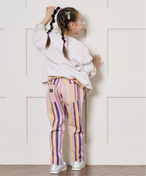 BIG FIELD（ビッグフィールド）の「シェフパンツ（80～150cm）（その他パンツ・キッズ・ブルー/チェック/ブルー系その他/ブラウン系その他/ベージュ系その他/ミント/オレンジ/パープル/ブラウン/ライトブルー/オフホワイト/ブラック・90/100/110/120/80/130/95/140/150）」の18枚目の写真