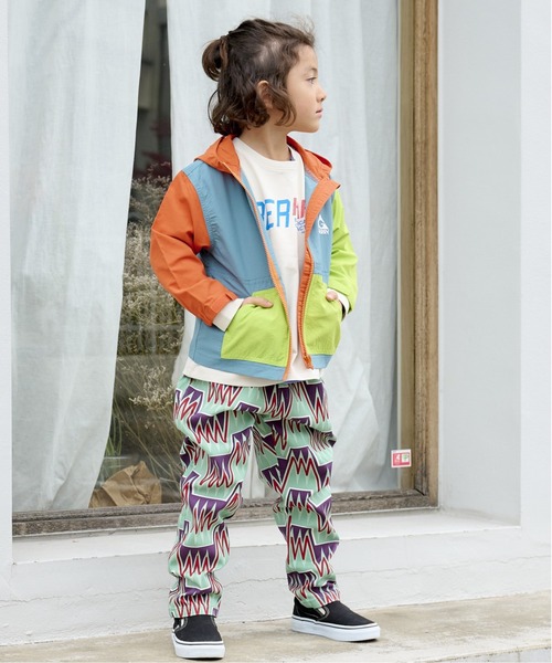 BIG FIELD（ビッグフィールド）の「シェフパンツ（80～150cm）（その他パンツ・キッズ・ブルー/チェック/ブルー系その他/ブラウン系その他/ベージュ系その他/ミント/オレンジ/パープル/ブラウン/ライトブルー/オフホワイト/ブラック・90/100/110/120/80/130/95/140/150）」の22枚目の写真