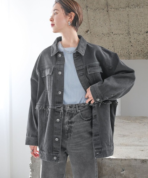 LEPSIM(レプシィム)の「マルチWAYデニムジャケット 987531(デニムジャケット・レディース・インディゴブルー/ブラック・FREE)」の4枚目の写真