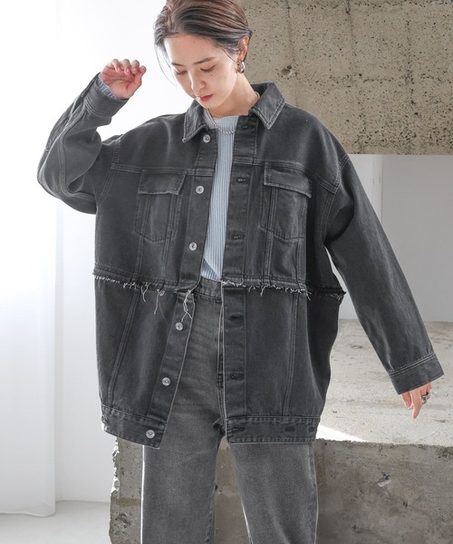 LEPSIM(レプシィム)の「マルチWAYデニムジャケット 987531(デニムジャケット・レディース・インディゴブルー/ブラック・FREE)」の5枚目の写真