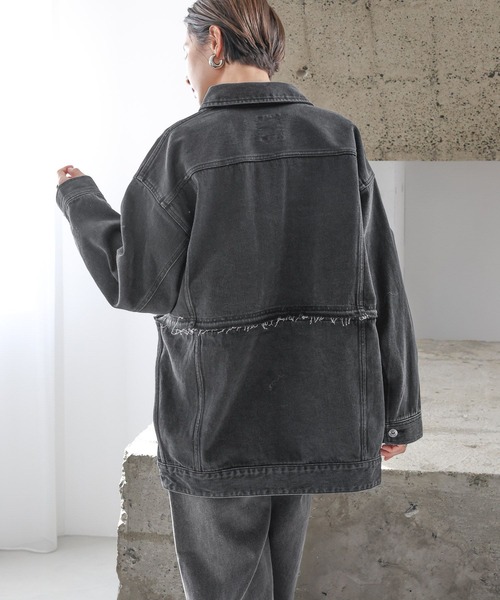 LEPSIM(レプシィム)の「マルチWAYデニムジャケット 987531(デニムジャケット・レディース・インディゴブルー/ブラック・FREE)」の6枚目の写真