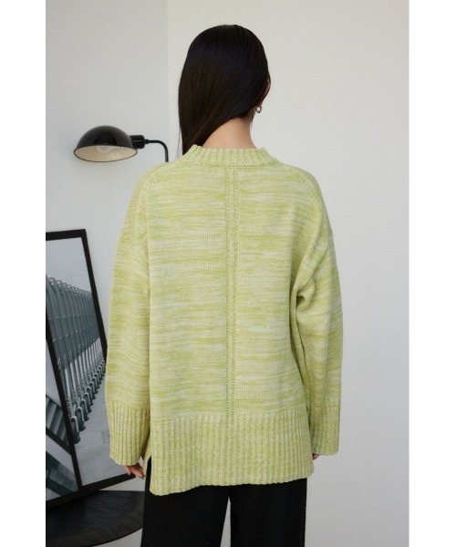 AZUL by moussy(アズールバイマウジー)の「ミックスヤーンニットトップス(ニット/セーター・レディース・ライトベージュ/ライム/ブラック・FREE)」の20枚目の写真