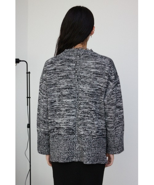 AZUL by moussy(アズールバイマウジー)の「ミックスヤーンニットトップス(ニット/セーター・レディース・ライトベージュ/ライム/ブラック・FREE)」の9枚目の写真