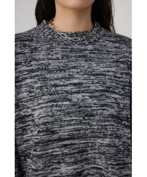 AZUL by moussy(アズールバイマウジー)の「ミックスヤーンニットトップス(ニット/セーター・レディース・ライトベージュ/ライム/ブラック・FREE)」の10枚目の写真