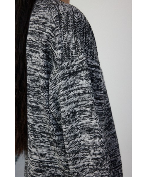 AZUL by moussy(アズールバイマウジー)の「ミックスヤーンニットトップス(ニット/セーター・レディース・ライトベージュ/ライム/ブラック・FREE)」の11枚目の写真