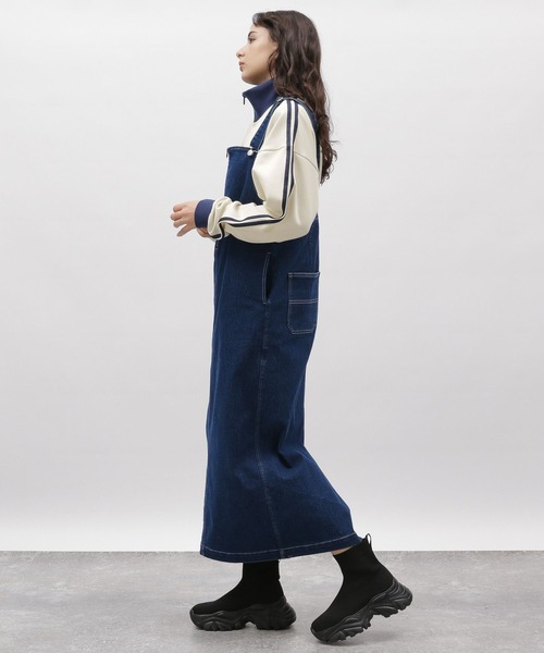 LAKOLE（ラコレ）の「デニムジャンスカ / 102219（ジャンパースカート・レディース・チャコール/ネイビー・SMALL/MEDIUM）」の8枚目の写真