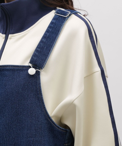 LAKOLE（ラコレ）の「デニムジャンスカ / 102219（ジャンパースカート・レディース・チャコール/ネイビー・SMALL/MEDIUM）」の14枚目の写真