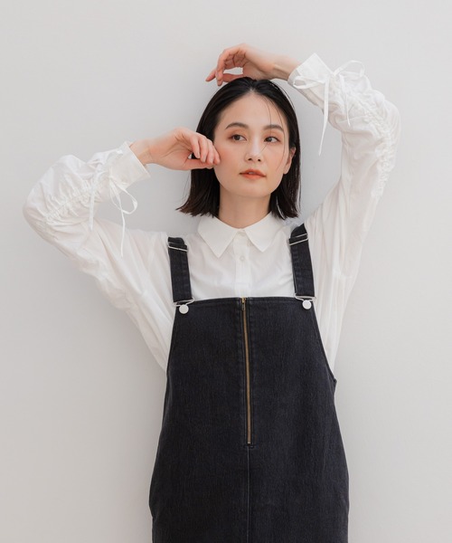 美品パーリーゲイツLeeジャンバースカートブルーデニム
