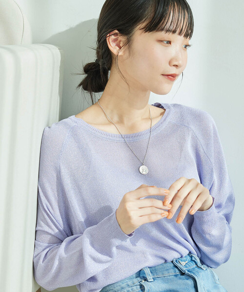 Jayro(ジャイロ)の「グログランプルオーバー(Tシャツ/カットソー・レディース・ラベンダー/グレー/ホワイト系その他・M)」の4枚目の写真