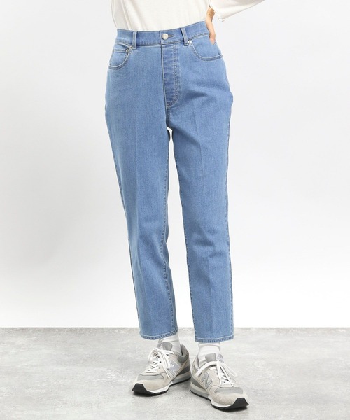 GLOBAL WORK Smile Seed Store（グローバルワーク スマイルシードストア）の「デニムスリムテーパードパンツ/977005（デニムパンツ・レディース・ブルー系その他3/ブラック/ブルー系その他5/アイボリー・SMALL/MEDIUM/X-LARGE/LARGE）」の16枚目の写真