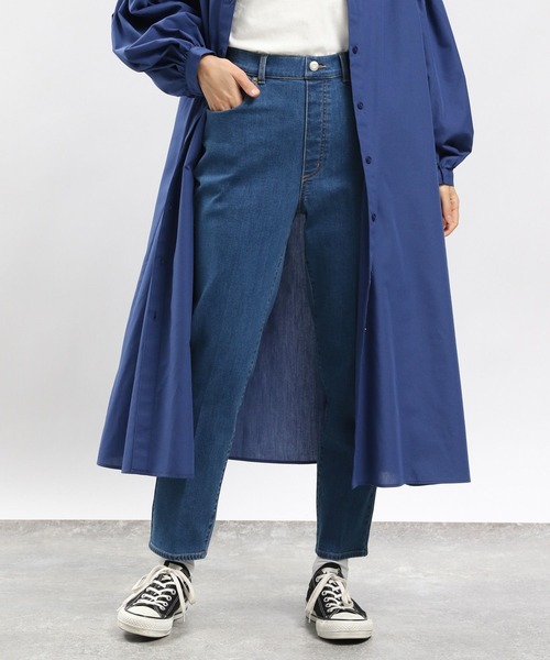 GLOBAL WORK Smile Seed Store（グローバルワーク スマイルシードストア）の「デニムスリムテーパードパンツ/977005（デニムパンツ・レディース・ブルー系その他3/ブラック/ブルー系その他5/アイボリー・SMALL/MEDIUM/X-LARGE/LARGE）」の19枚目の写真