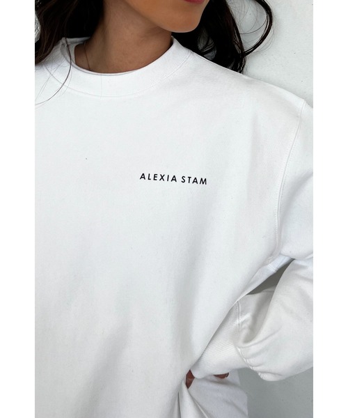 ALEXIA STAM（アリシアスタン）の「Logo Print Sweatshirt (Parasol) /[Parasol] スウェットシャツ（スウェット・レディース・ホワイト/ブラック・FREE）」の17枚目の写真