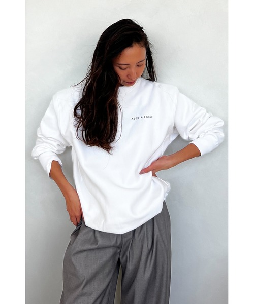 ALEXIA STAM（アリシアスタン）の「Logo Print Sweatshirt (Parasol) /[Parasol] スウェットシャツ（スウェット・レディース・ホワイト/ブラック・FREE）」の18枚目の写真