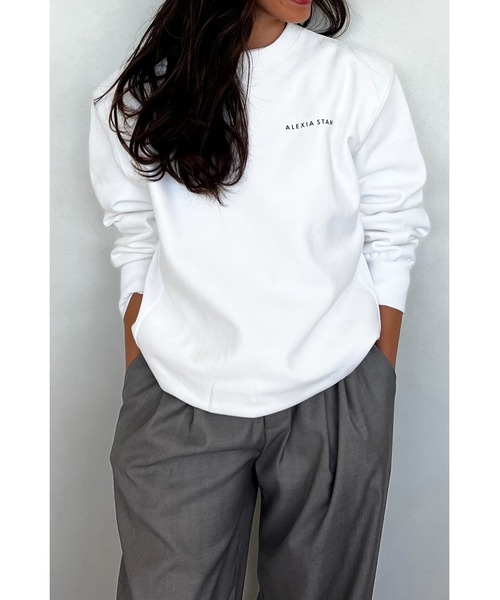 ALEXIA STAM（アリシアスタン）の「Logo Print Sweatshirt (Parasol) /[Parasol] スウェットシャツ（スウェット・レディース・ホワイト/ブラック・FREE）」の21枚目の写真